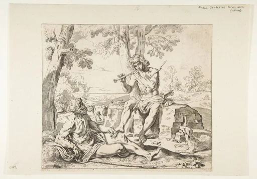 Mercury and Argus, copy in reverse after Cantarini