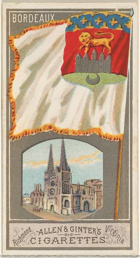 Bordeaux, from the City Flags series (N6) for Allen & Ginter Cigarettes Brands