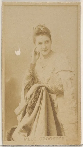 Mlle. Crogette, from the Actors and Actresses series (N45, Type 8) for Virginia Brights Cigarettes