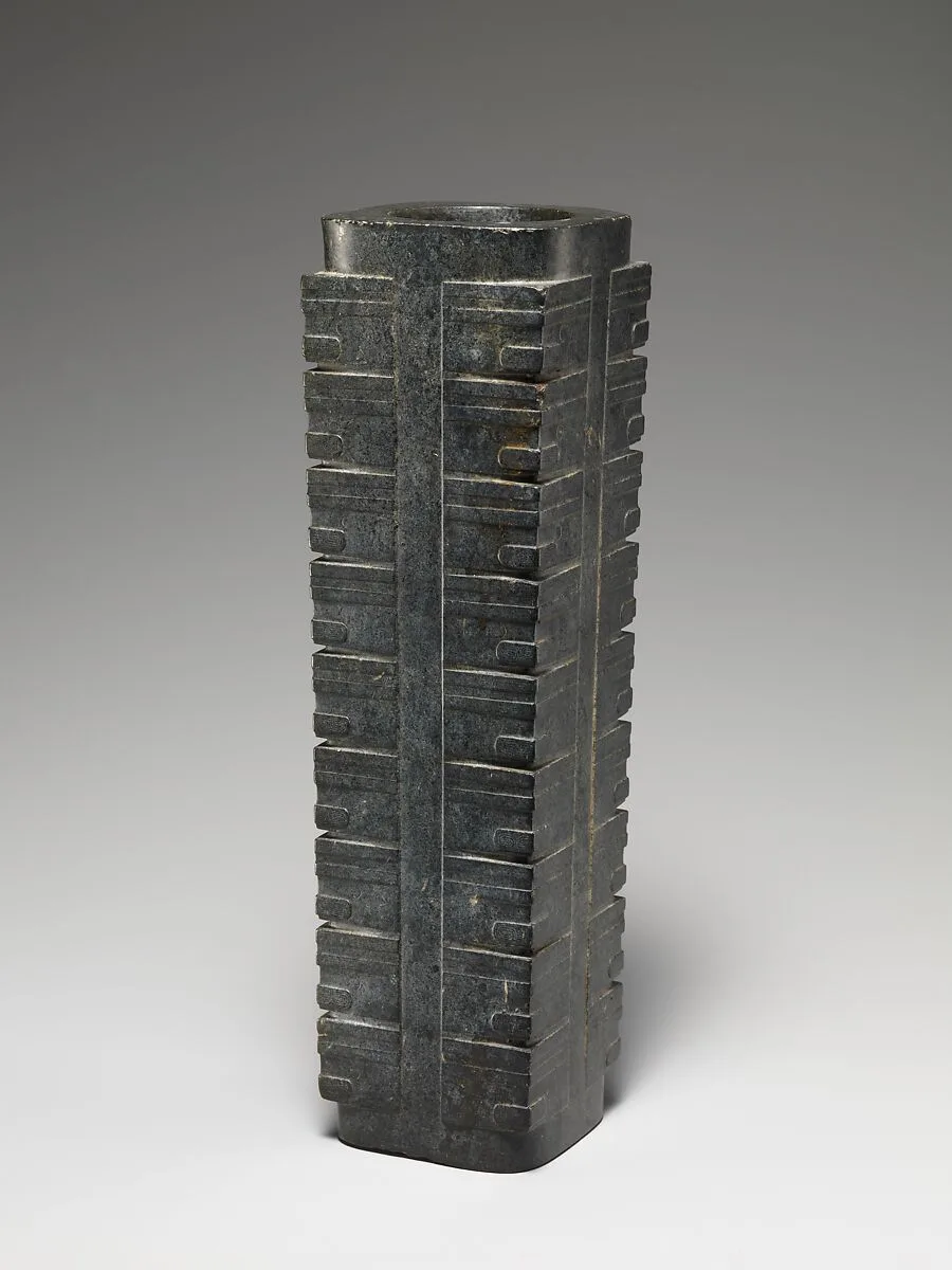 新石器時代良渚文化 玉琮|Ritual object (cong) — Unknown