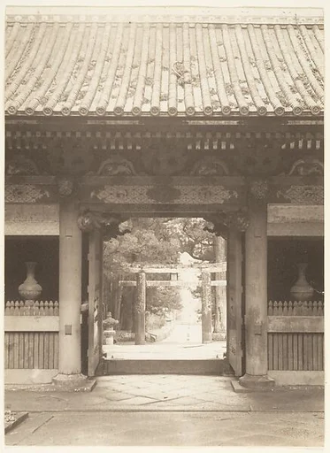 [View Through a Gateway into a Garden]