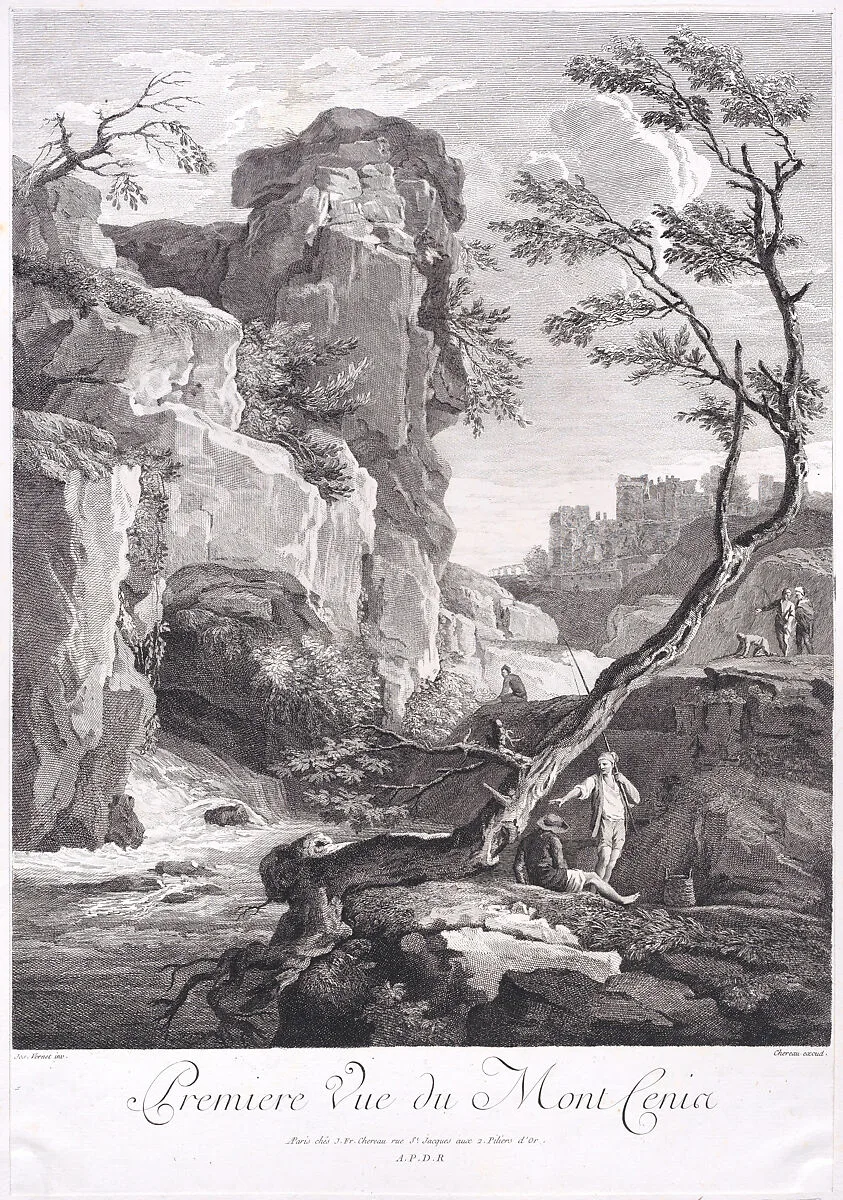 First View of Mount Cenia — Joseph Vernet|Jacques II Chereau
