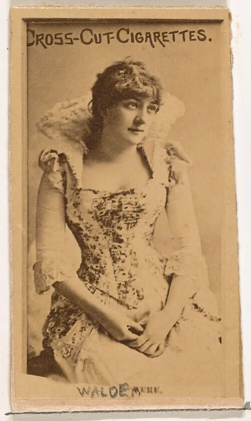Waldemere, from the Actors and Actresses series (N145-2) issued by Duke Sons & Co. to promote Cross Cut Cigarettes — W. Duke, Sons & Co.