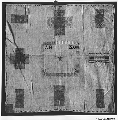 Embroidered darning sampler