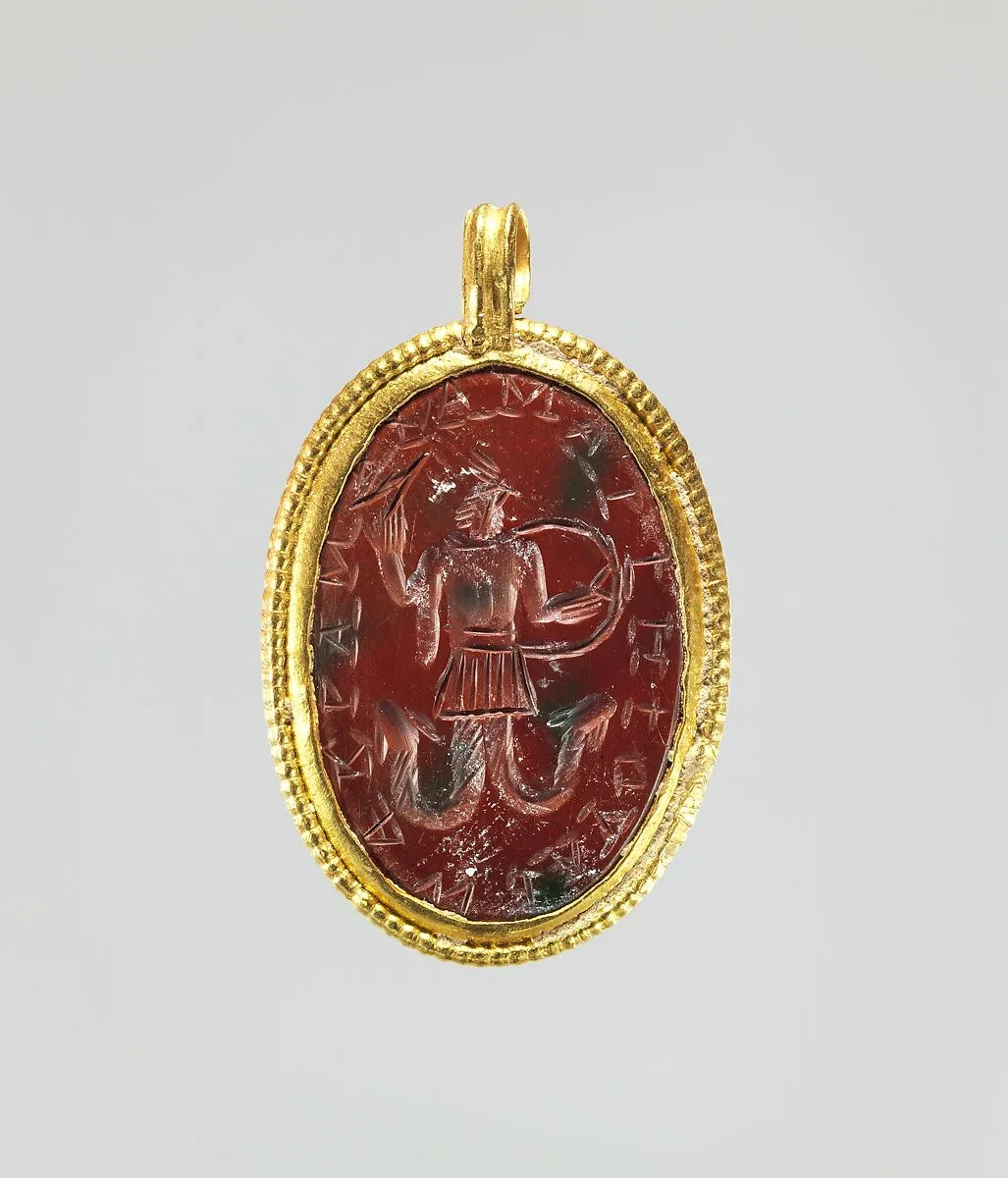 Jasper intaglio: Cock-headed anguipede — Unknown