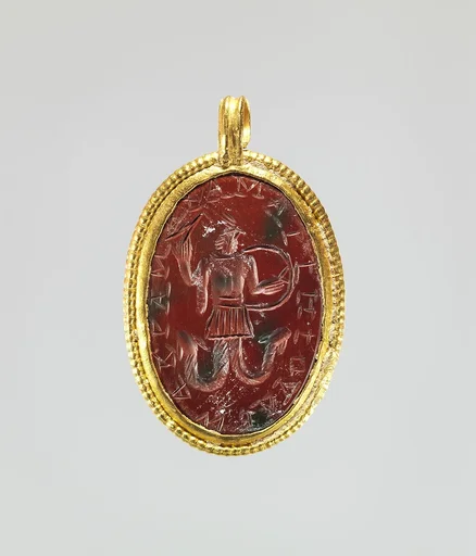 Jasper intaglio: Cock-headed anguipede