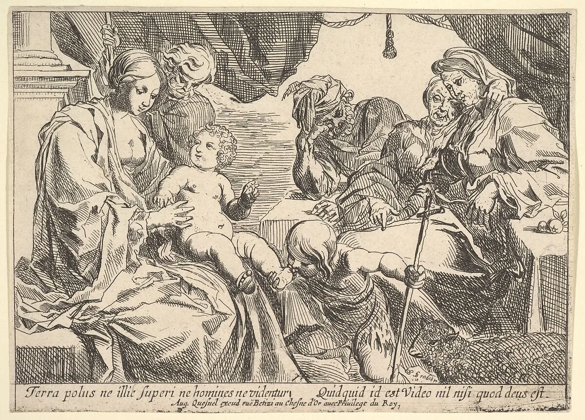 Holy Family with Saints — Pierre Brebiette