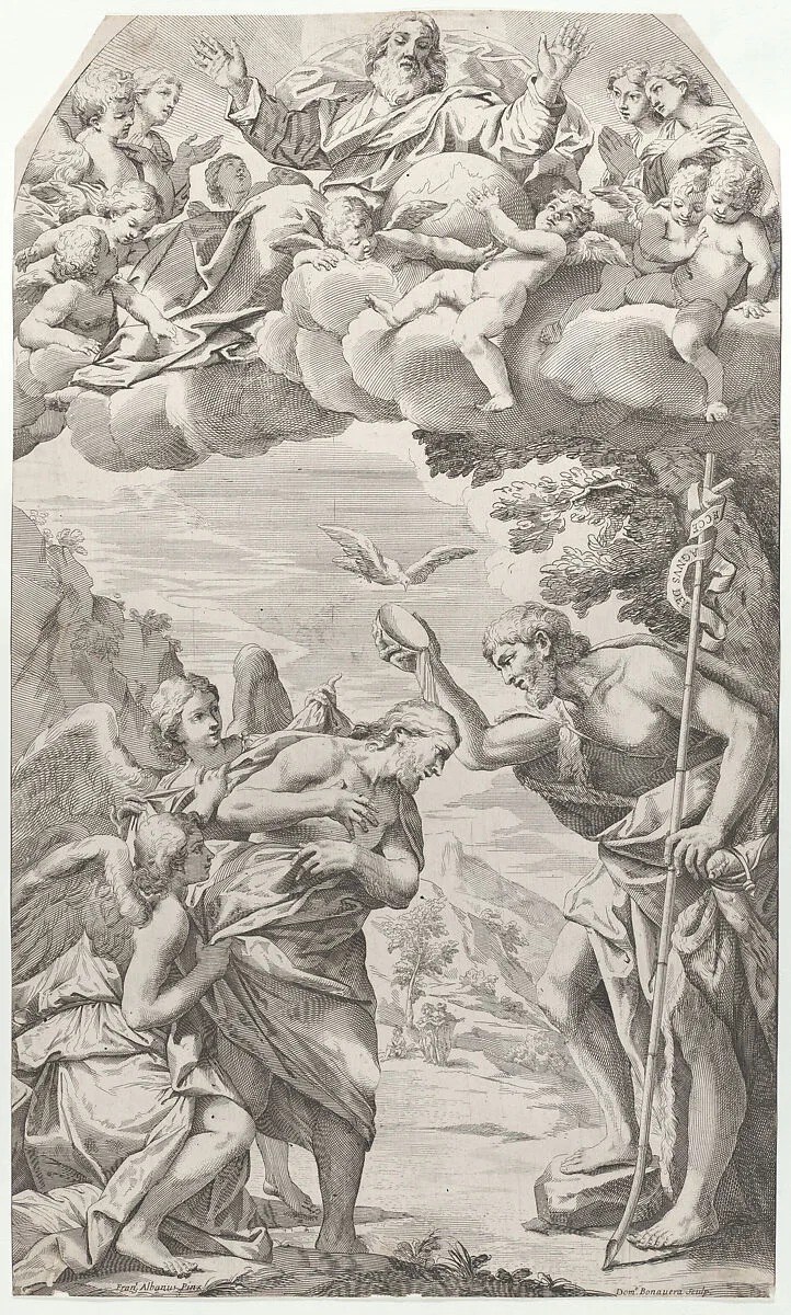 The Baptism of Christ — Domenico Maria Bonavera|Francesco Albani