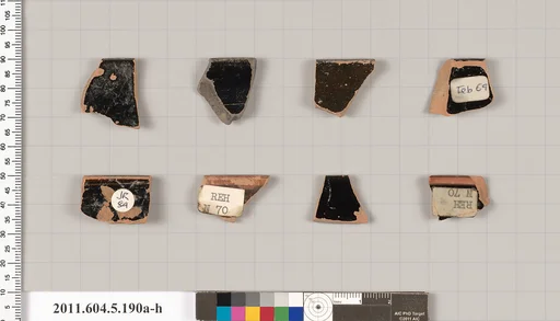 Terracotta rim fragments of kylikes (drinking cups)