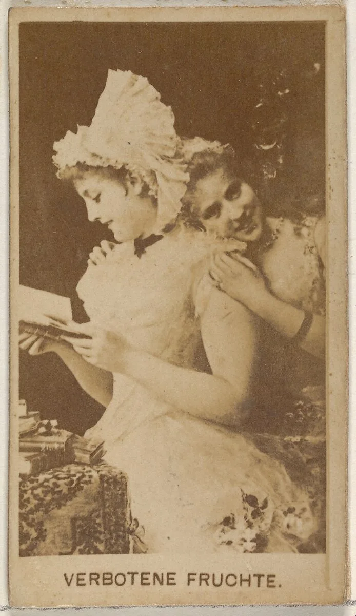 Verbotene Fruchte, from the Actors and Actresses series (N45, Type 8) for Virginia Brights Cigarettes — Allen & Ginter