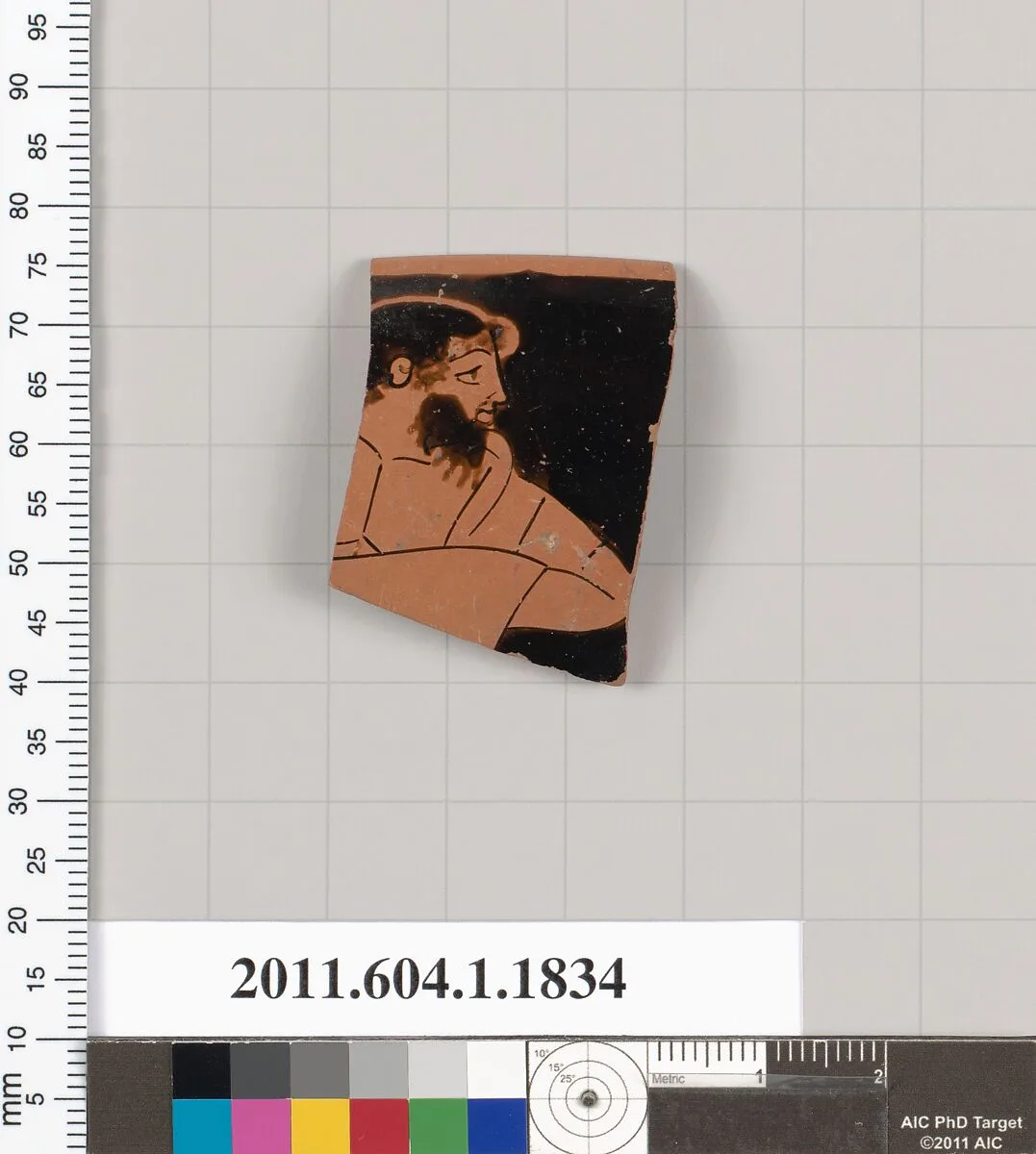 Terracotta rim fragment of a kylix (drinking cup) — Unknown
