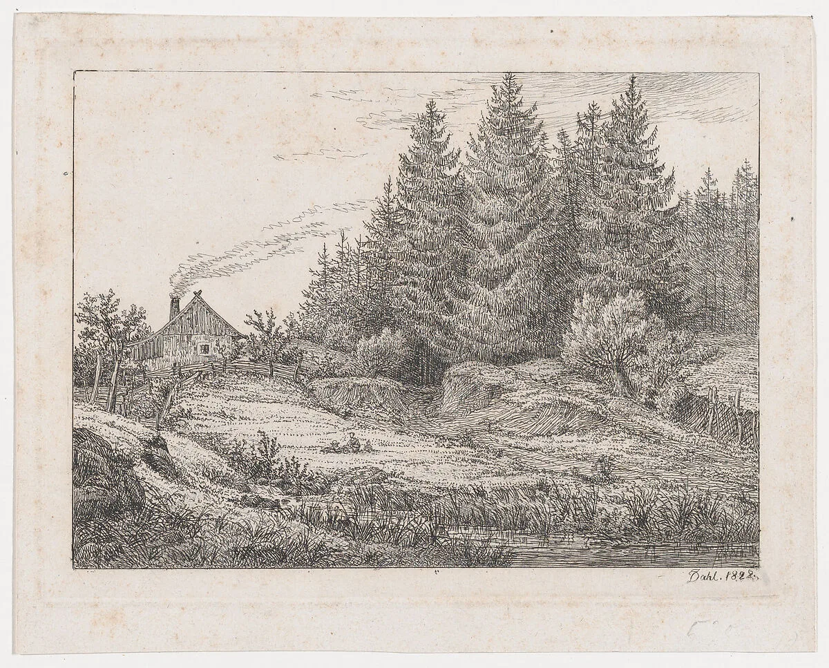 Peasant's Hut at the Edge of a Forest — Johan Christian Dahl