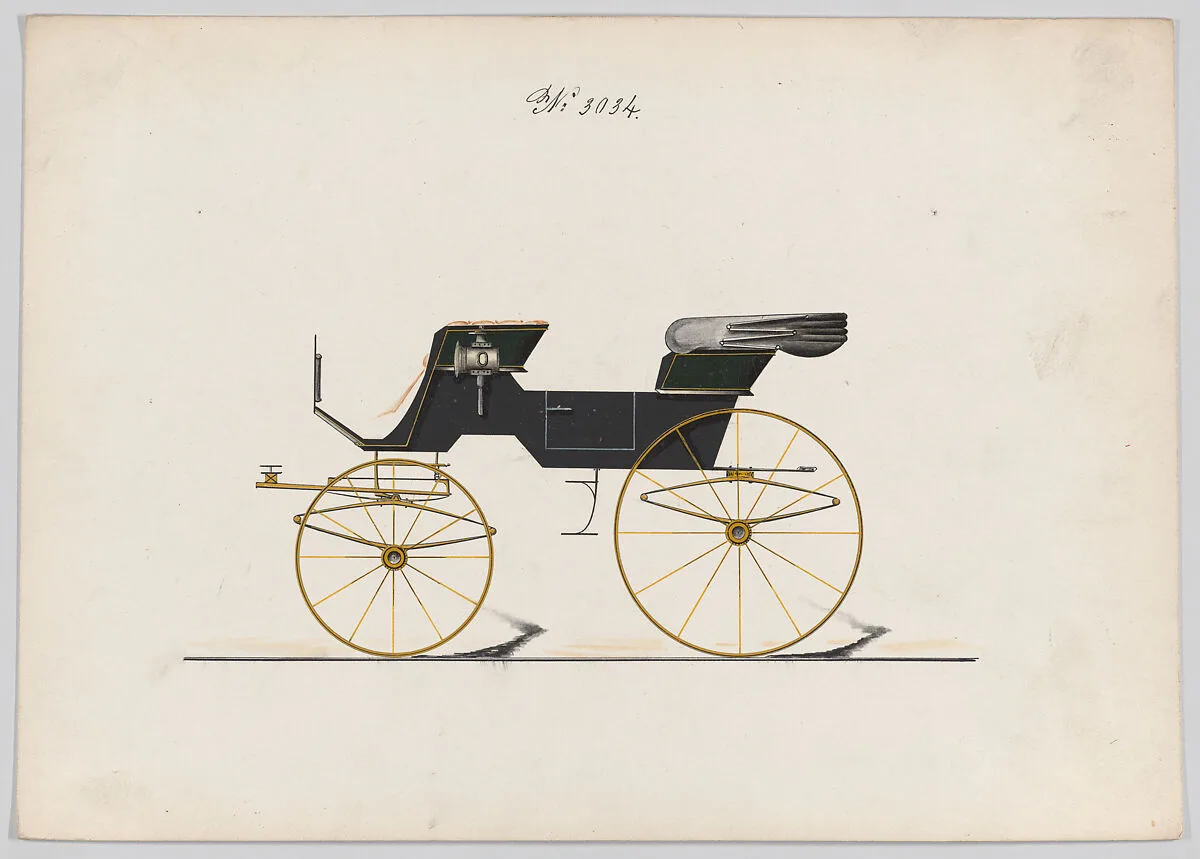 Design for 2 seat Phaeton, no. 3034 — Brewster & Co.