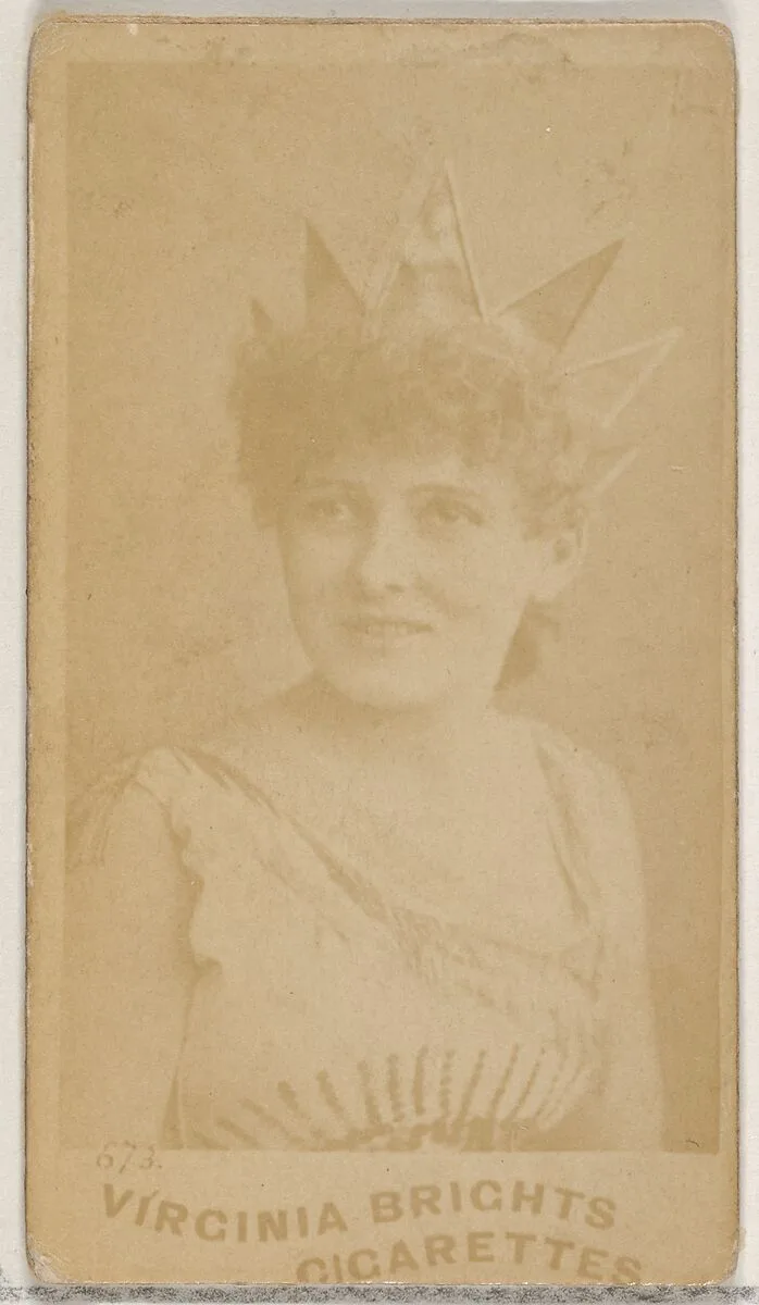 Card 673, from the Actors and Actresses series (N45, Type 5) for Virginia Brights Cigarettes — Allen & Ginter