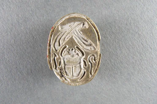 Scarab Decorated with Falcon Flying over Beetle