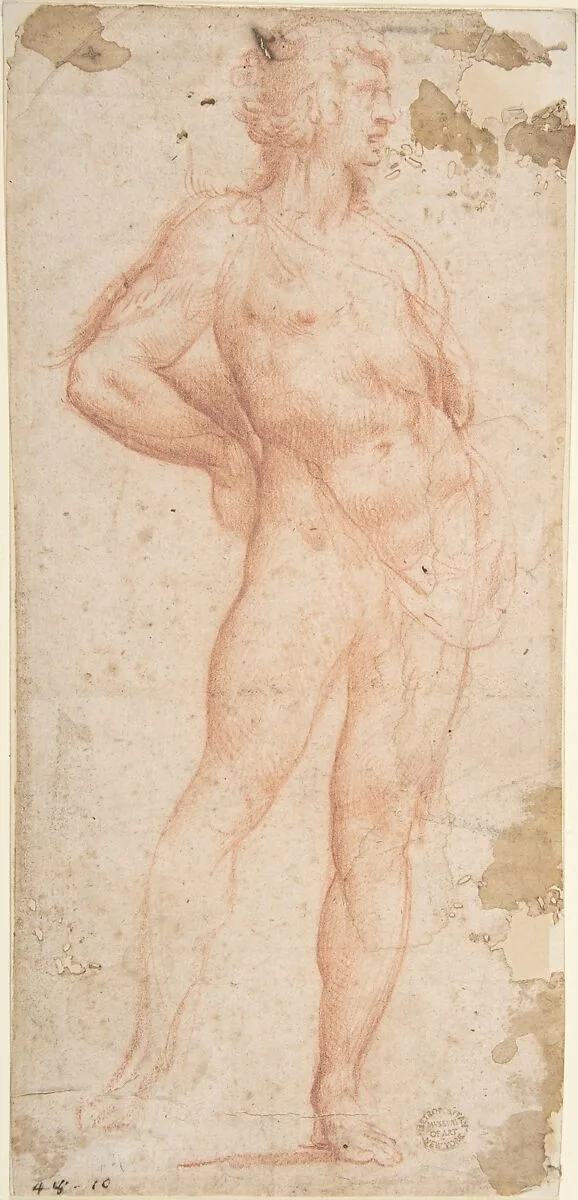 Standing Nude Man (Bacchus) — Bartholomeus Spranger|Cavaliere d'Arpino (Giuseppe Cesari)