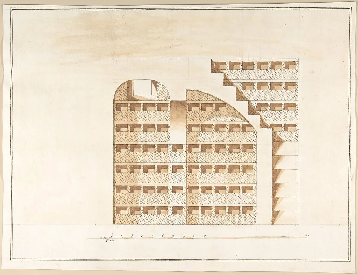 Section of a Columbarium — Pietro Paolo Coccetti (Cocchetti)