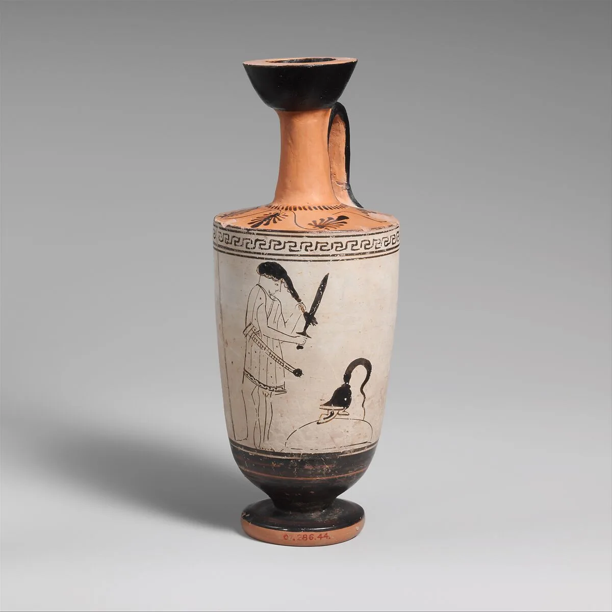 Terracotta lekythos (oil flask) — Painter of the Yale Lekythos