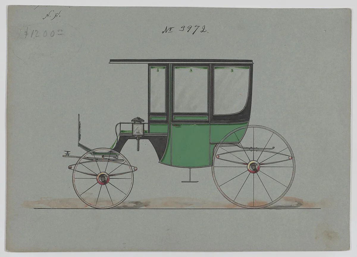 Design for 6 seat Rockaway, no. 3972 — Brewster & Co.