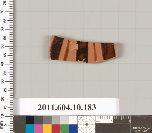 Terracotta fragment of a closed shape