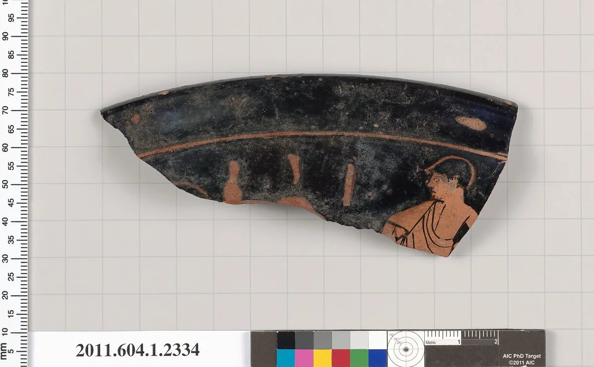Terracotta rim fragment of a kylix (drinking cup) — Unknown