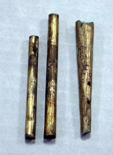 Hammered Silver Tube Ornament