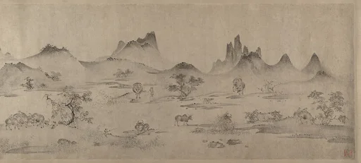 宋/元 佚名 百牛圖 卷|One hundred water buffalo