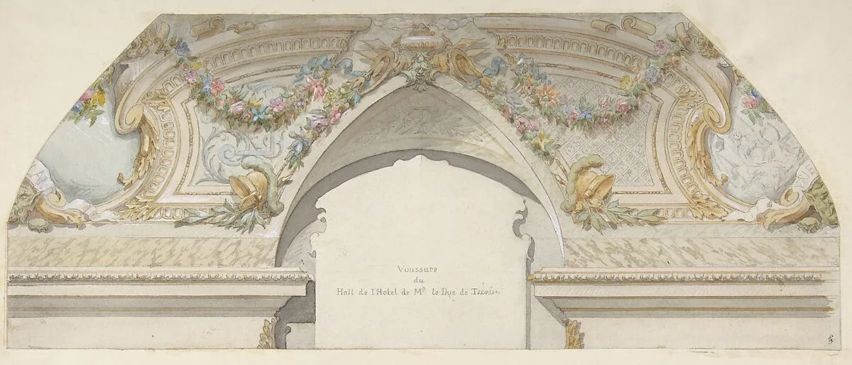 Design for Hôtel de Trevise, Paris — Jules-Edmond-Charles Lachaise|Eugène-Pierre Gourdet
