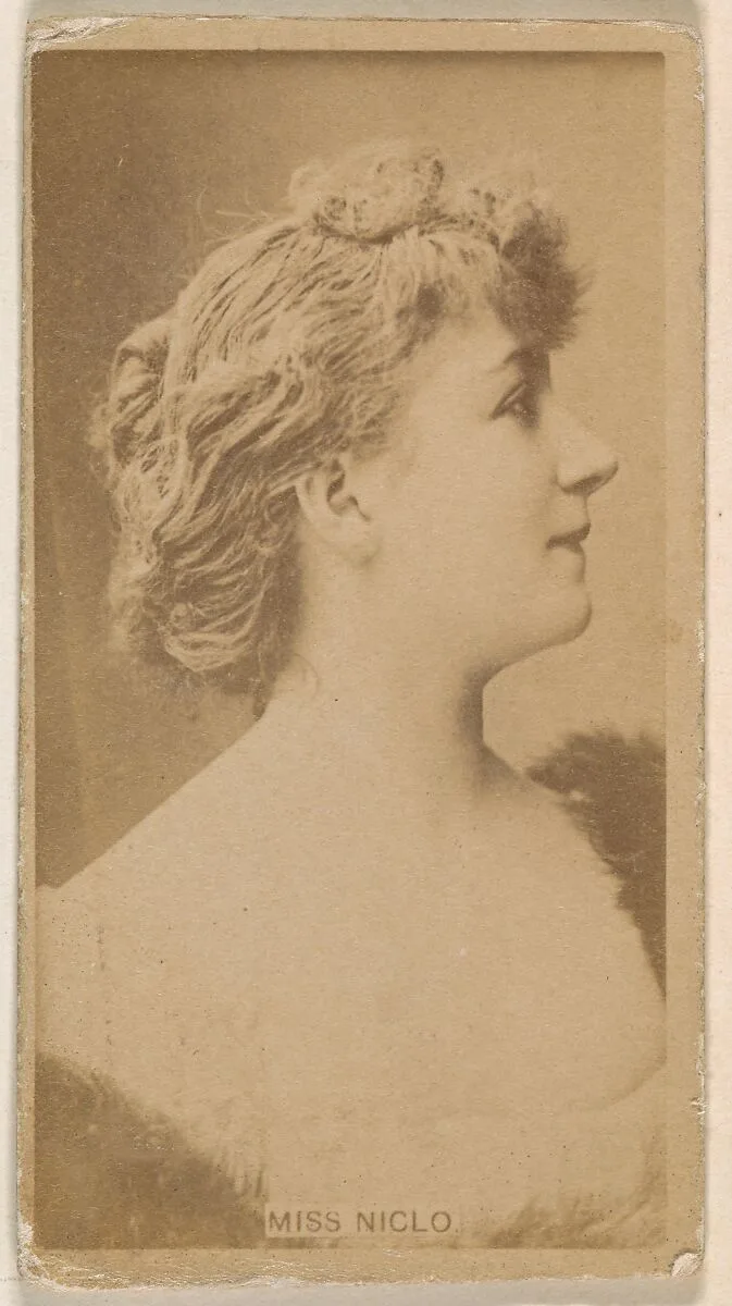 Miss Niglo, from the Actresses series (N245) issued by Kinney Brothers to promote Sweet Caporal Cigarettes — Kinney Brothers Tobacco Company