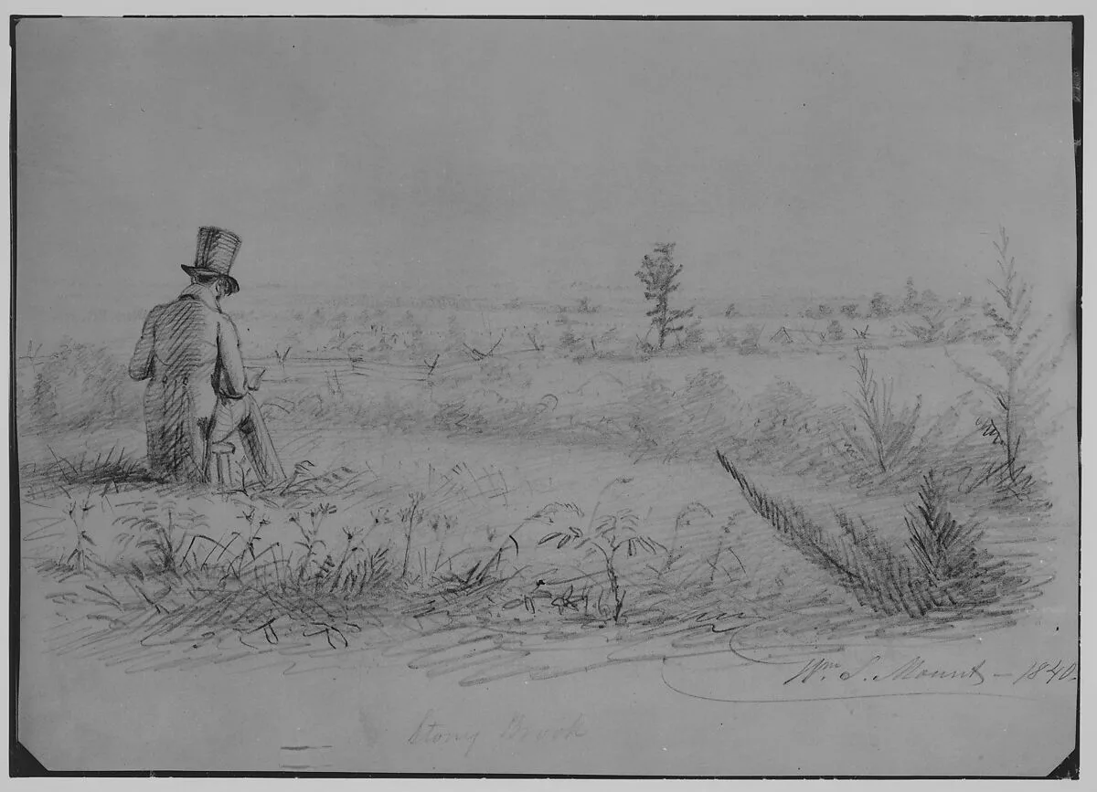 Artist Sketching at Stony Brook, New York (from McGuire Scrapbook) — William Sidney Mount