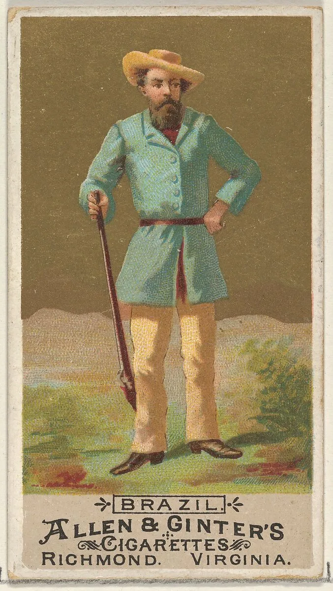 Brazil, from the Natives in Costume series (N16) for Allen & Ginter Cigarettes Brands — Allen & Ginter