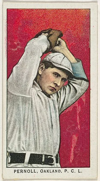 Pernoll, Oakland, Pacific Coast League, from the "Obak Baseball Players" set (T212), issued by the American Tobacco Company to promote Obak Mouthpiece Cigarettes — American Tobacco Company