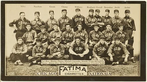 Chicago Cubs, National League, from the "Baseball Team" series (T200), issued by Liggett & Myers Tobacco Company to promote Fatima Turkish Blend Cigarettes