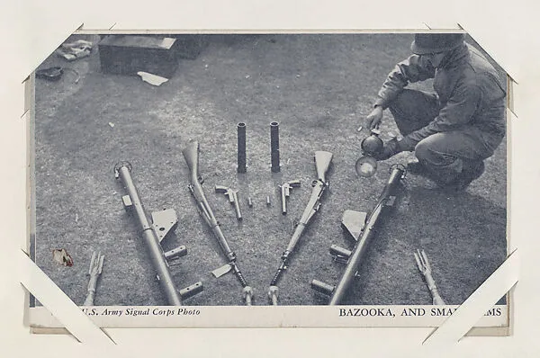 Bazooka, and Small Arms from Military--Official Photos cards (W615) — Unknown
