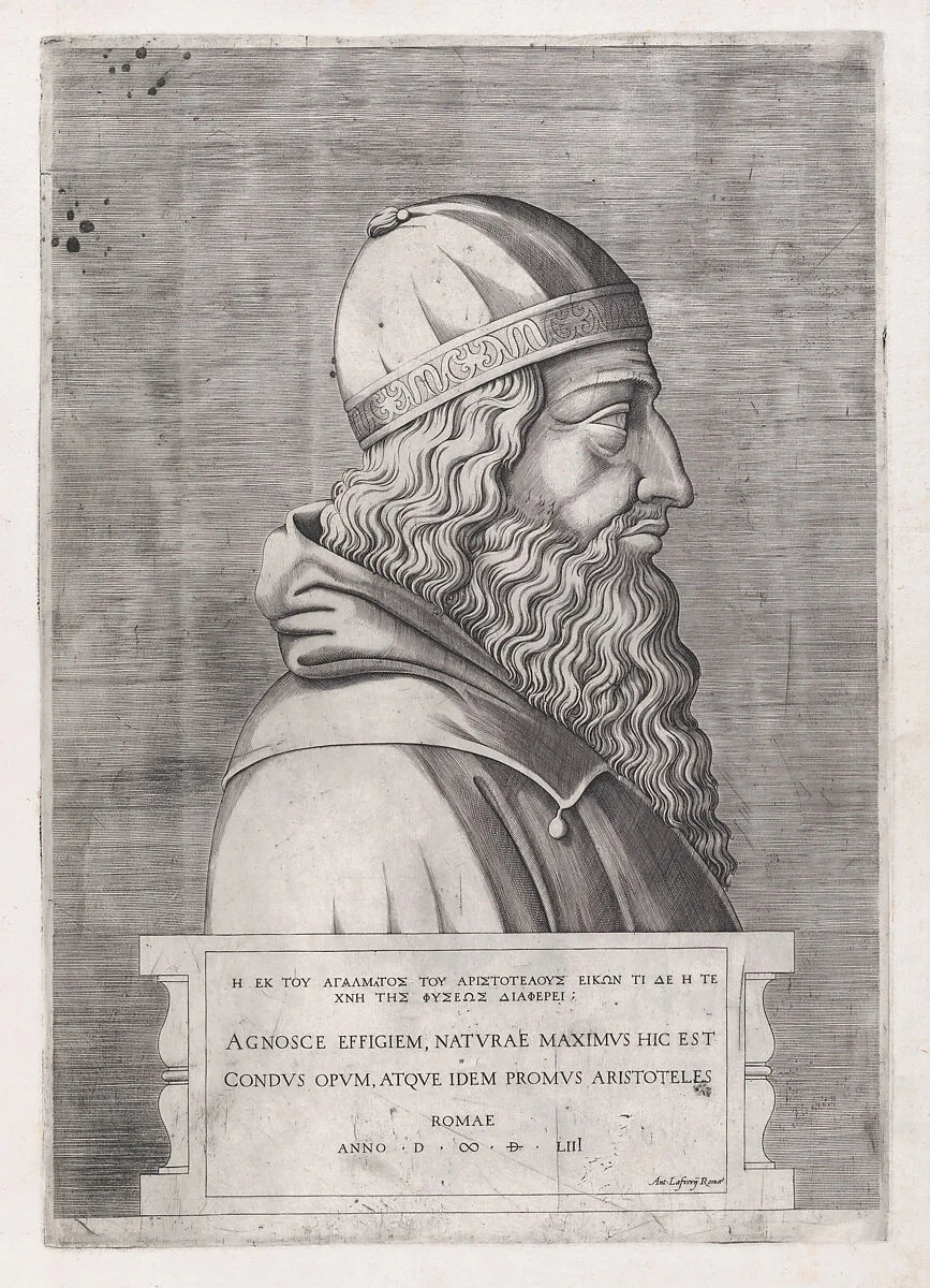 Speculum Romanae Magnificentiae: Aristotle — Enea Vico|Anonymous, Italian, mid-16th century|Antonio Lafreri