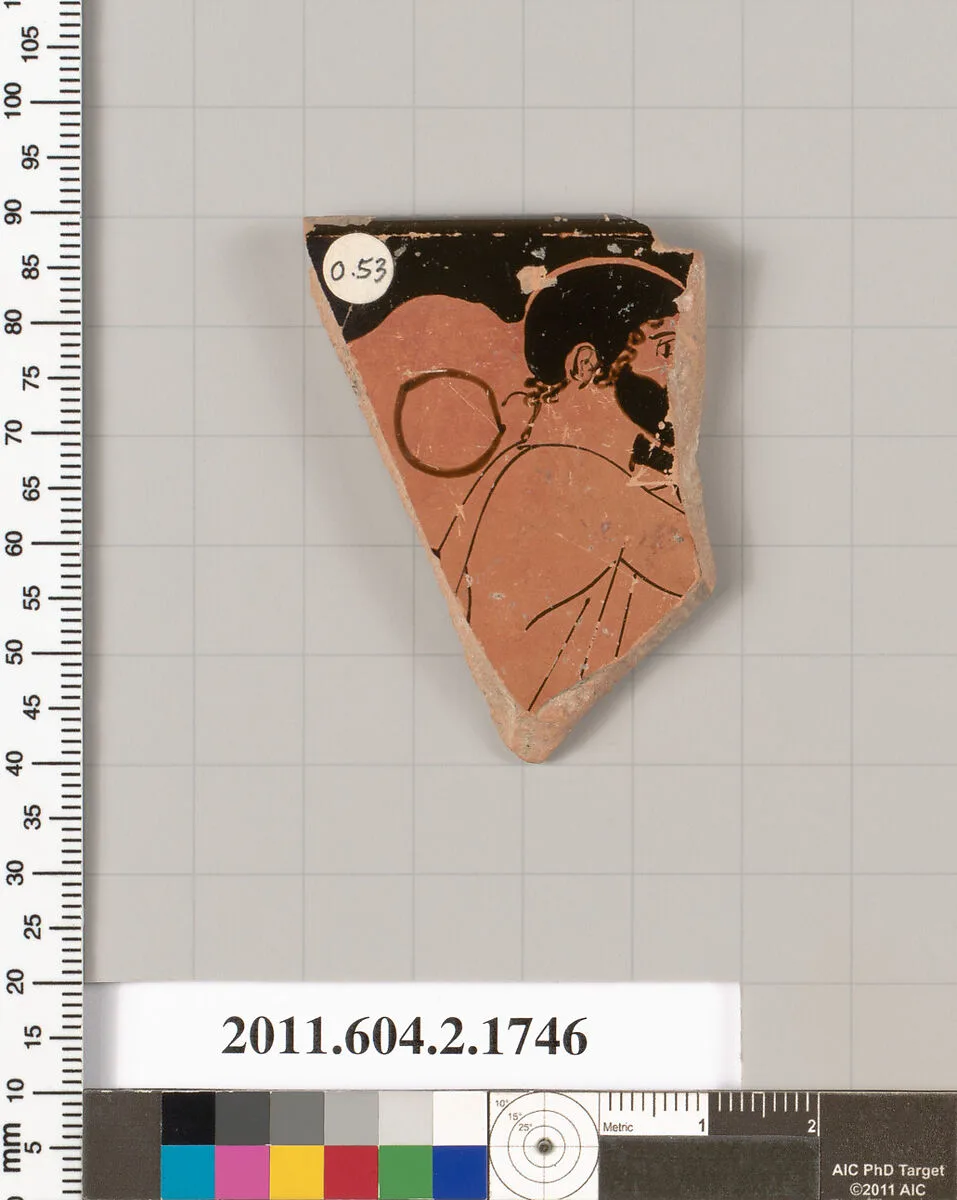 Terracotta rim fragment of a skyphos (deep drinking cup) — Unknown