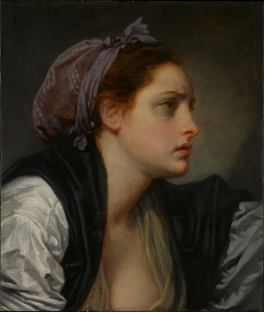 Study of a Woman’s Head — Jean-Baptiste Greuze