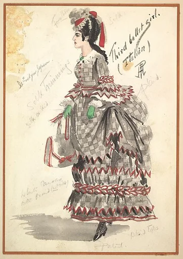 Costume Design for 'Third Ballet Girl (Italian)'