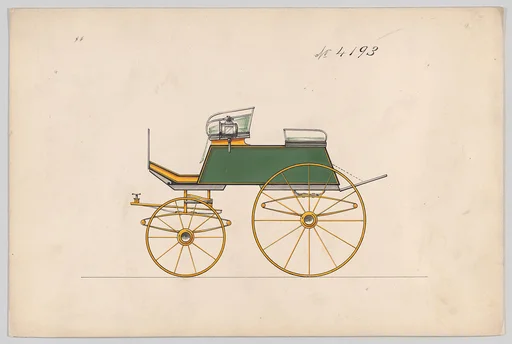 Design for Dog Cart or 2 Wheeler, no. 4193