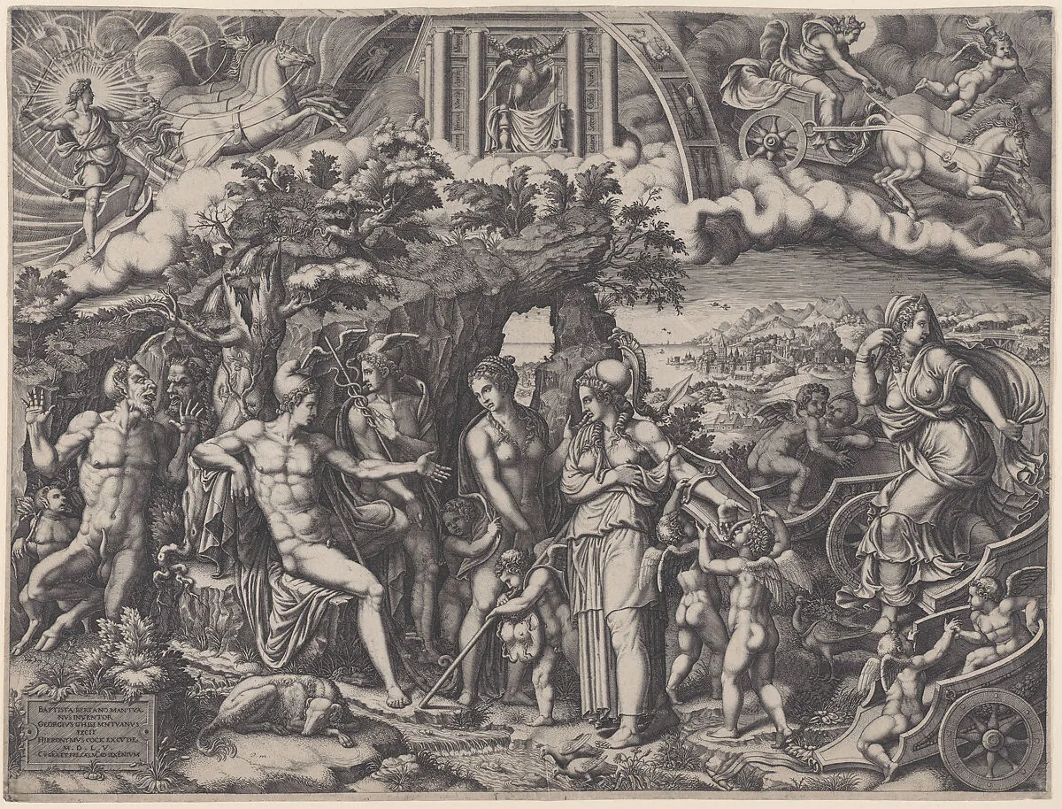 The Judgment of Paris — Giorgio Ghisi|Giovanni Battista Bertano|Hieronymus Cock