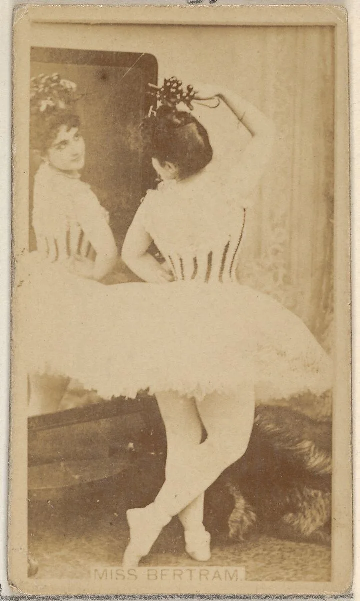 Miss Bertram, from the Actors and Actresses series (N45, Type 8) for Virginia Brights Cigarettes — Allen & Ginter