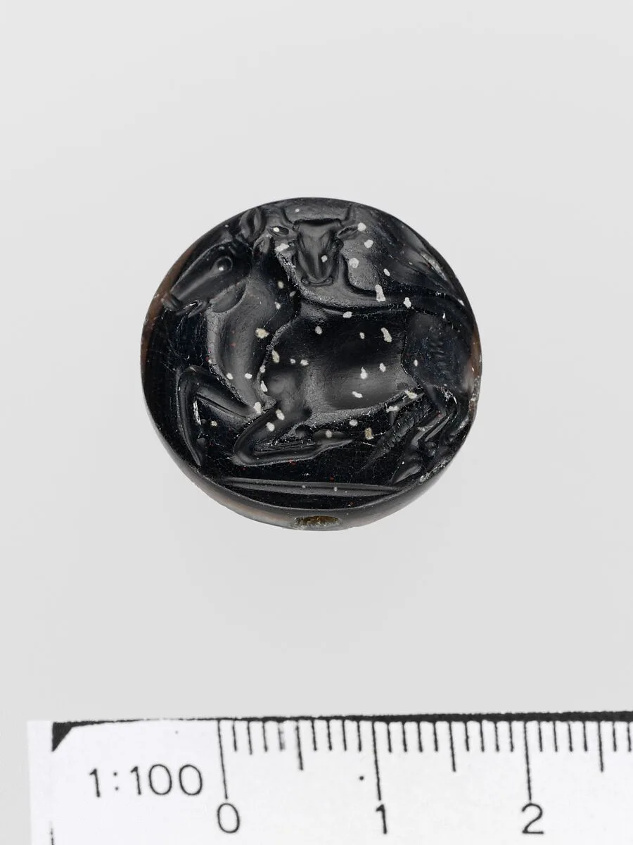 Agate lentoid seal — Unknown