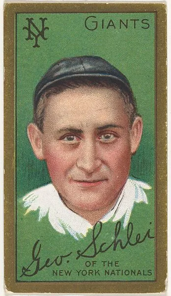 George H. Schlei, New York Giants, National League, from the "Baseball Series" (Gold Borders) set (T205) issued by the American Tobacco Company — American Tobacco Company
