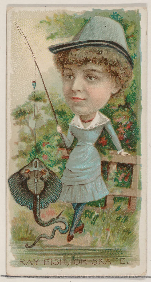 Ray Fish, or Skate, from the series Fishers and Fish (N74) for Duke brand cigarettes — W. Duke, Sons & Co.|Knapp & Company