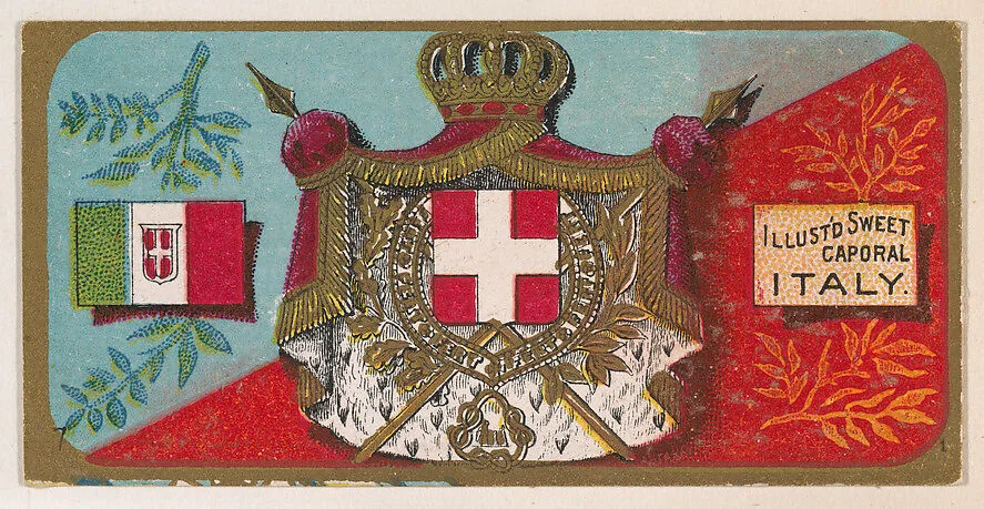 Coat of Arms, Italy, from the Military Series (N224) issued by Kinney Tobacco Company to promote Sweet Caporal Cigarettes — Kinney Brothers Tobacco Company