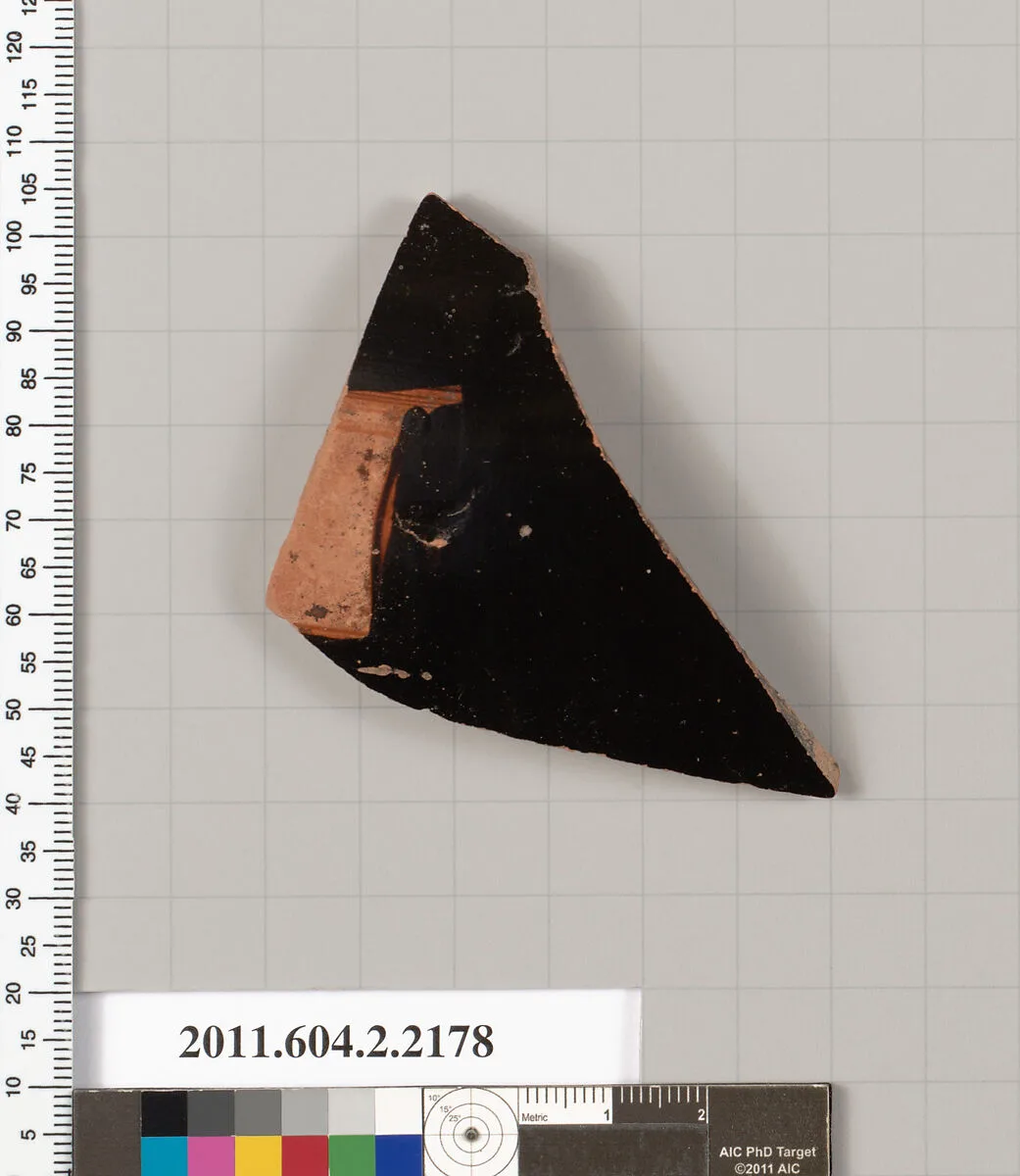 Terracotta fragment of a pot; unglazed on the inside — Unknown