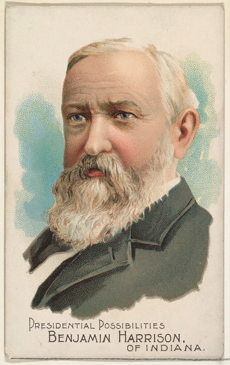 Benjamin Harrison of Indiana, from the Presidential Possibilities series (N124) issued by Duke Sons & Co. to promote Honest Long Cut Tobacco — The Giles Company|W. Duke, Sons & Co.