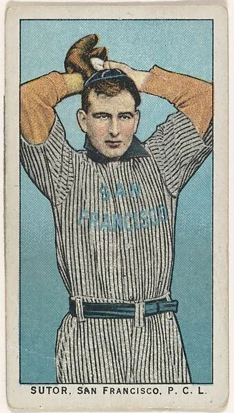 Sutor, San Francisco, Pacific Coast League, from the "Obak Baseball Players" set (T212), issued by the American Tobacco Company to promote Obak Mouthpiece Cigarettes — American Tobacco Company