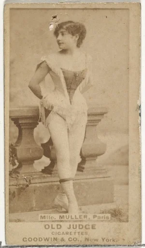 Mlle. Muller, Paris, from the Actors and Actresses series (N171) for Old Judge Cigarettes