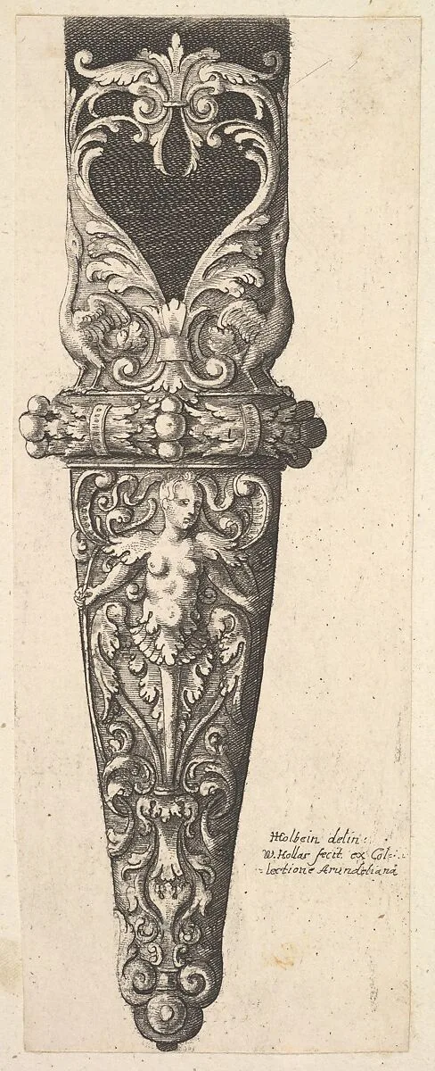 Lower portion of a scabbard — Wenceslaus Hollar|Hans Holbein the Younger